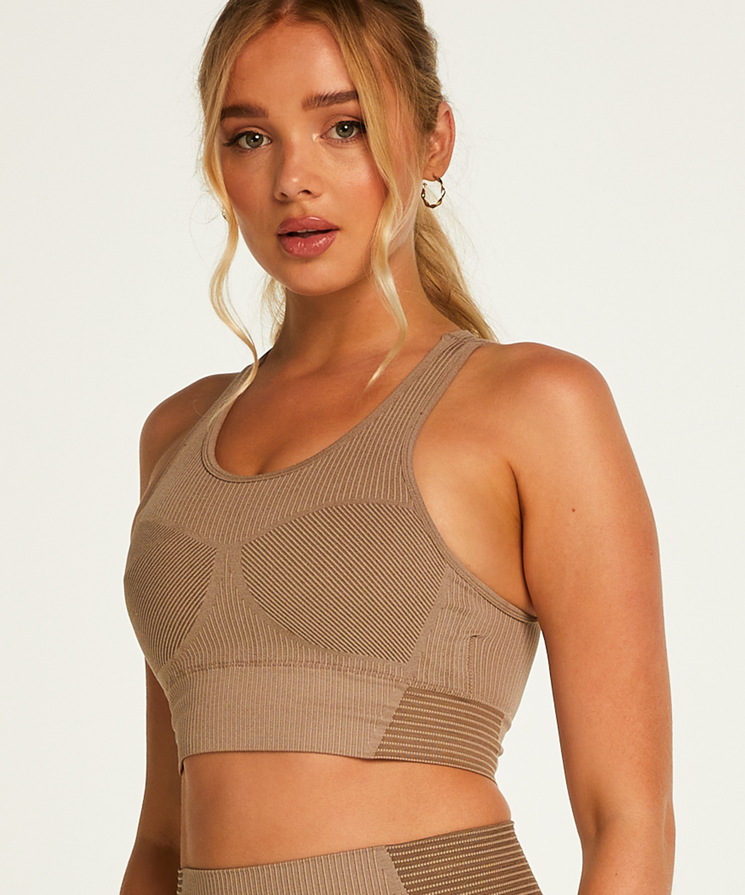 HKMX Seamless Sports Bra, Grey, main