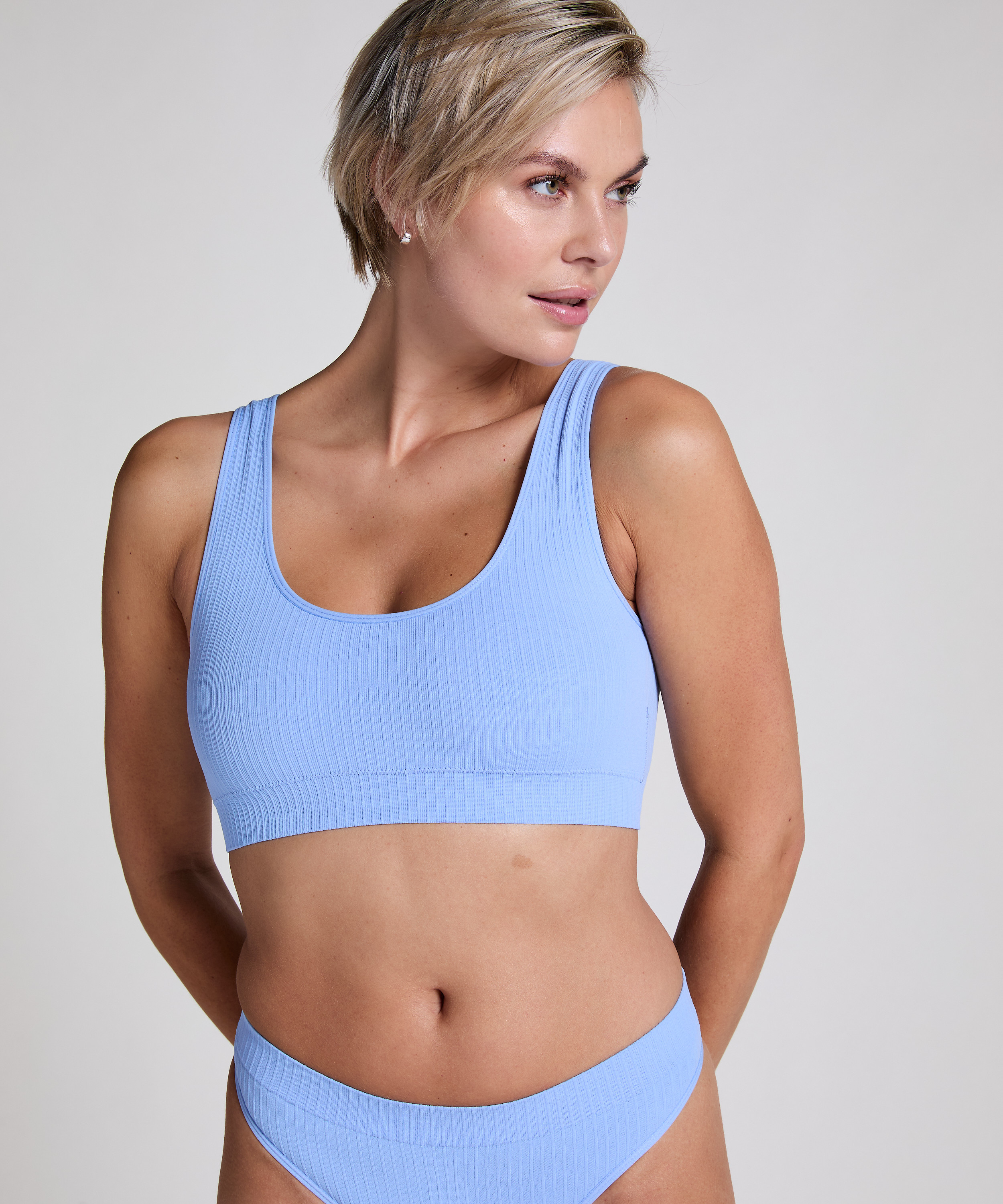Dianne Scoop Bralette, Blue, main