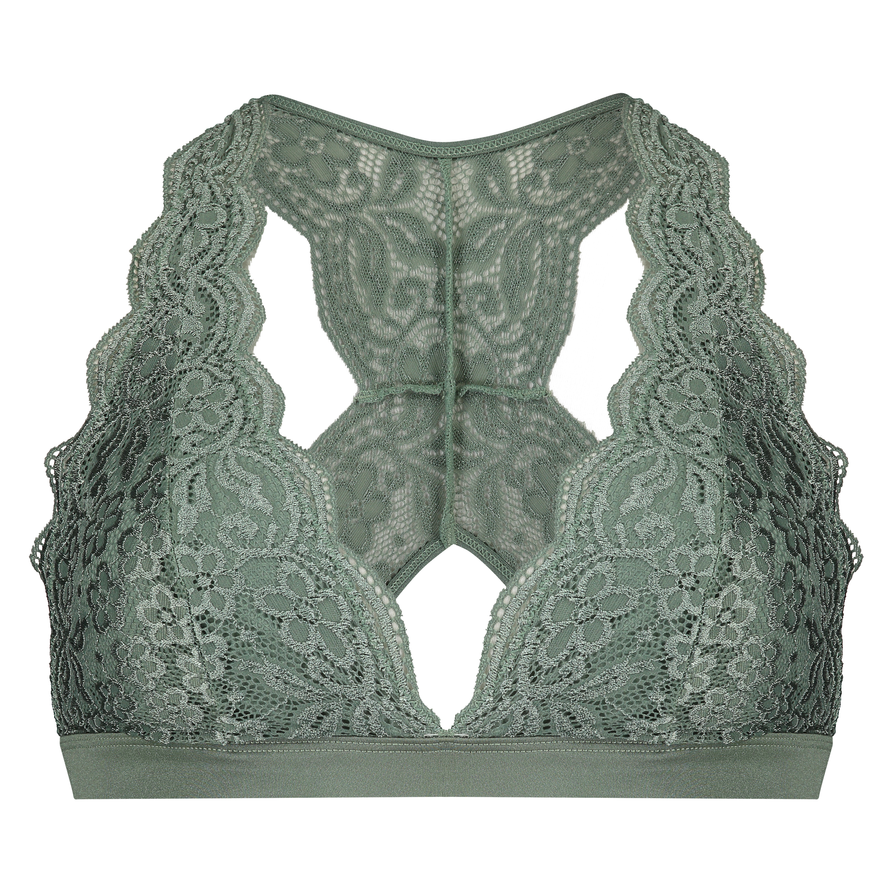 Halter racerback bralette, Green, main