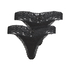 3-Pack Madison Thong, Black