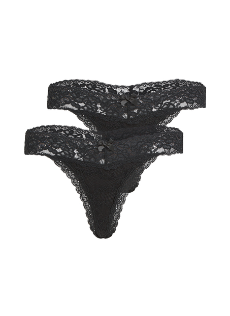 3-Pack Madison Thong, Black
