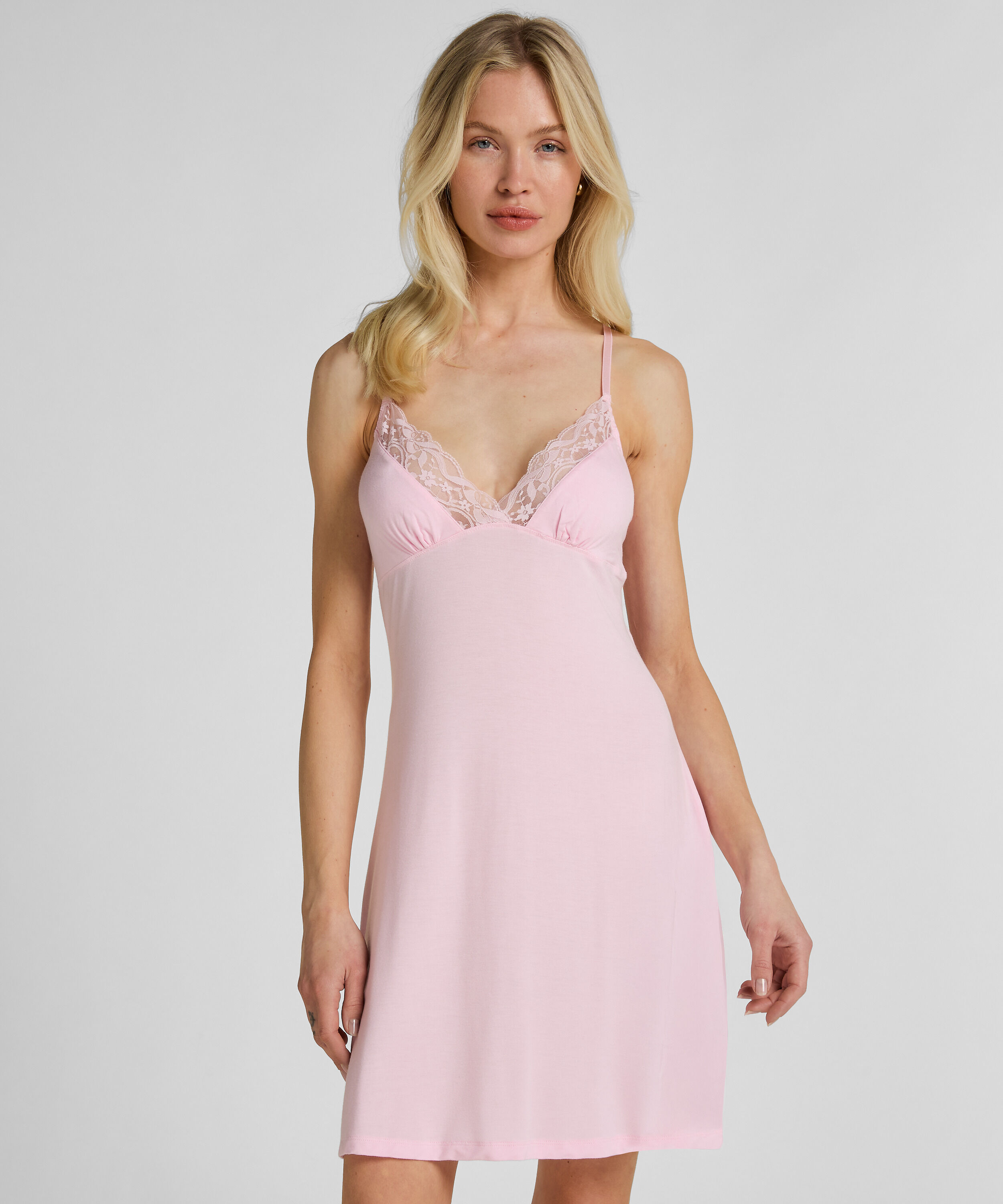 Jersey Slipdress, Pink Jersey Slipdress, Pink