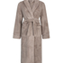 Fleece Bathrobe, Beige