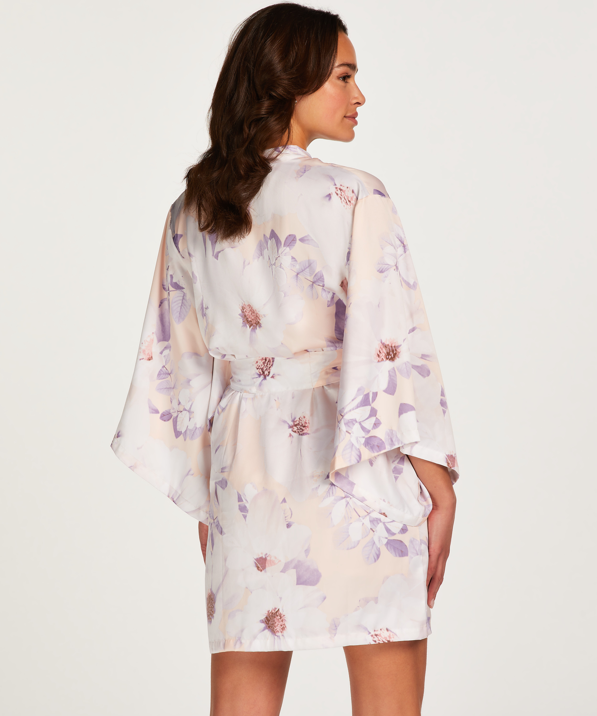 Satin kimono, Pink, main