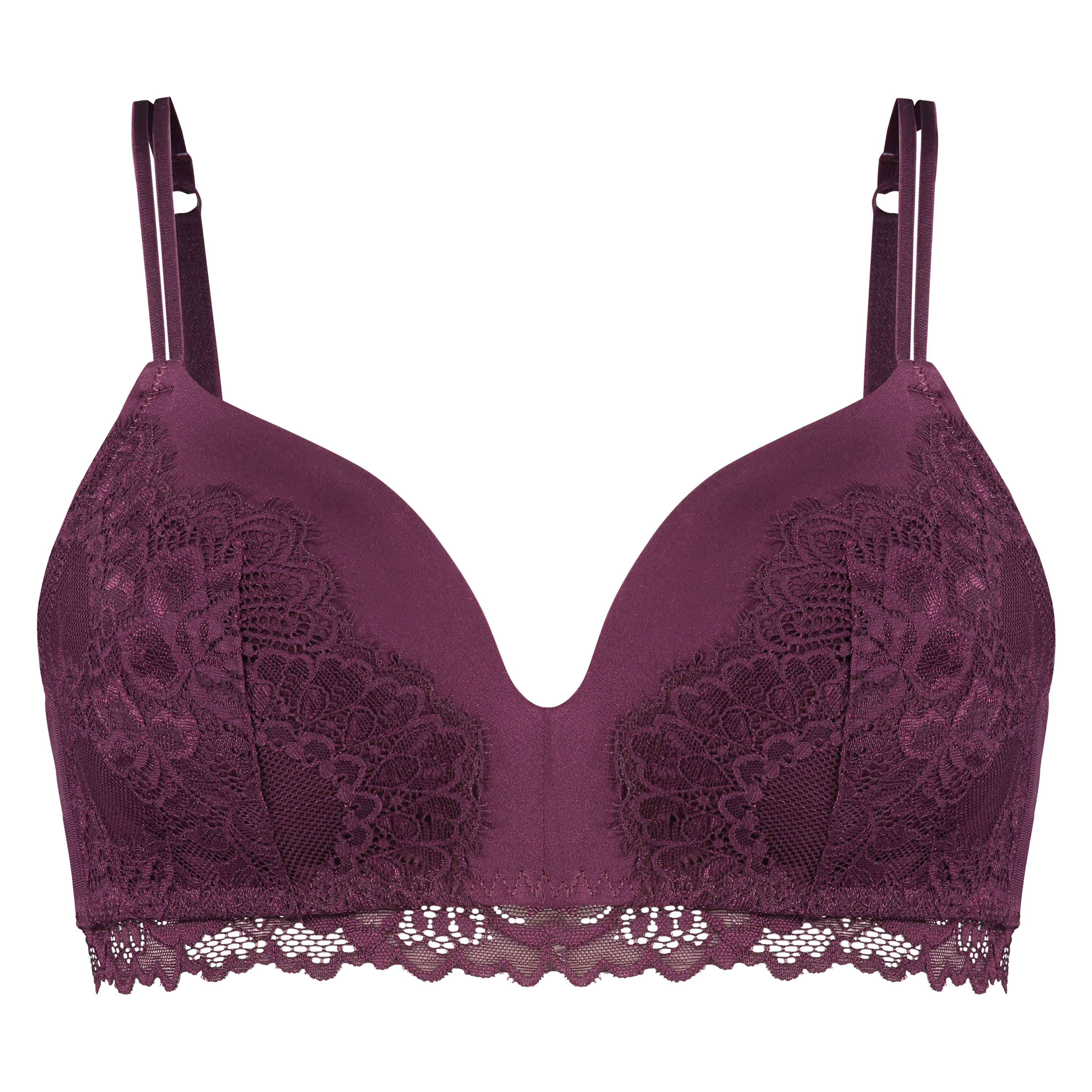 Yvonne padded non-underwired bra, Purple, main