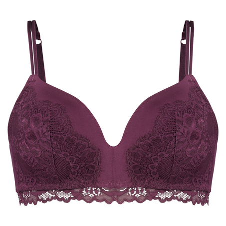 Yvonne padded non-underwired bra, Purple