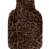 Leopard Hot Water Bottle, Black
