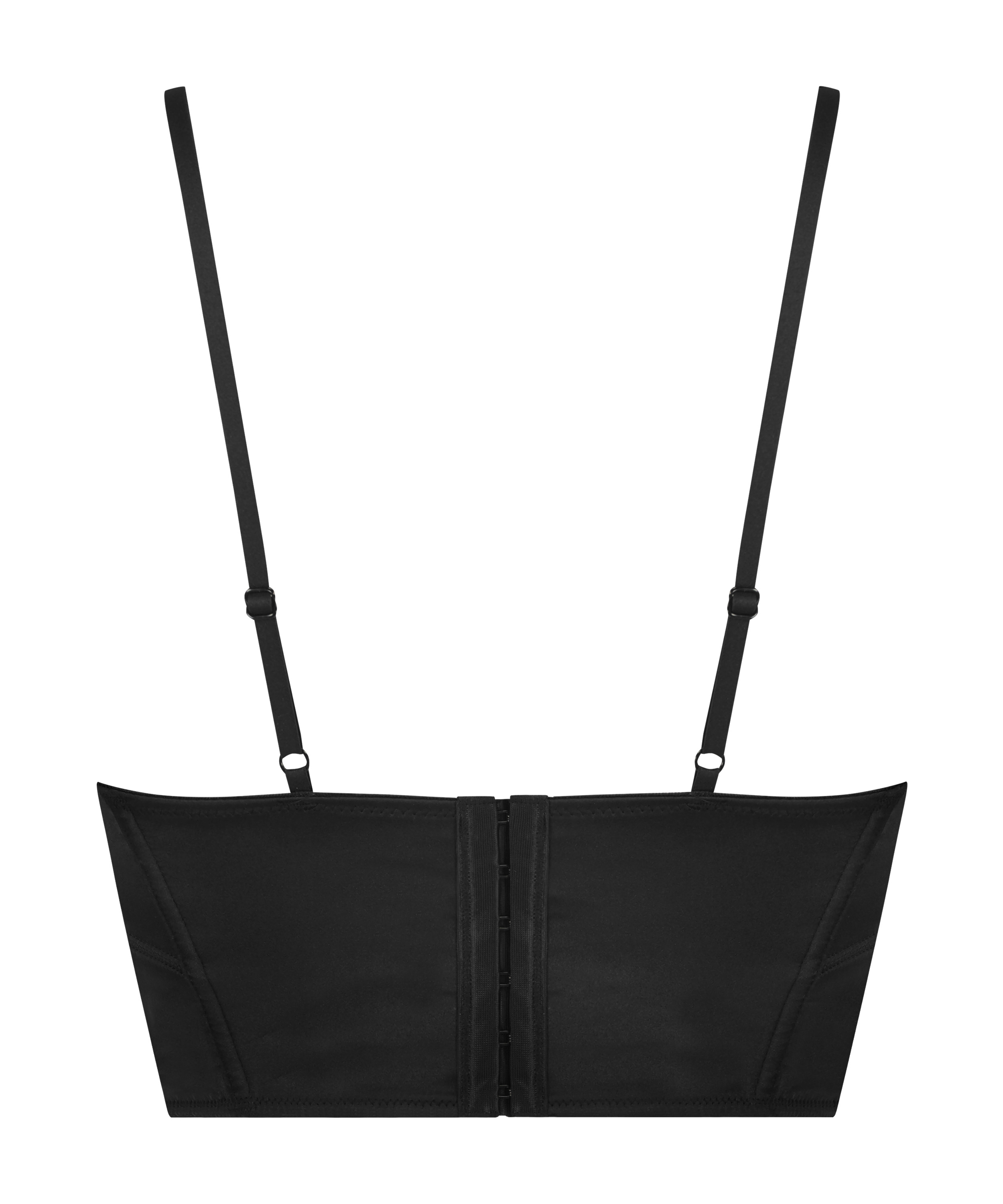 Satin Corset Top, Black, main