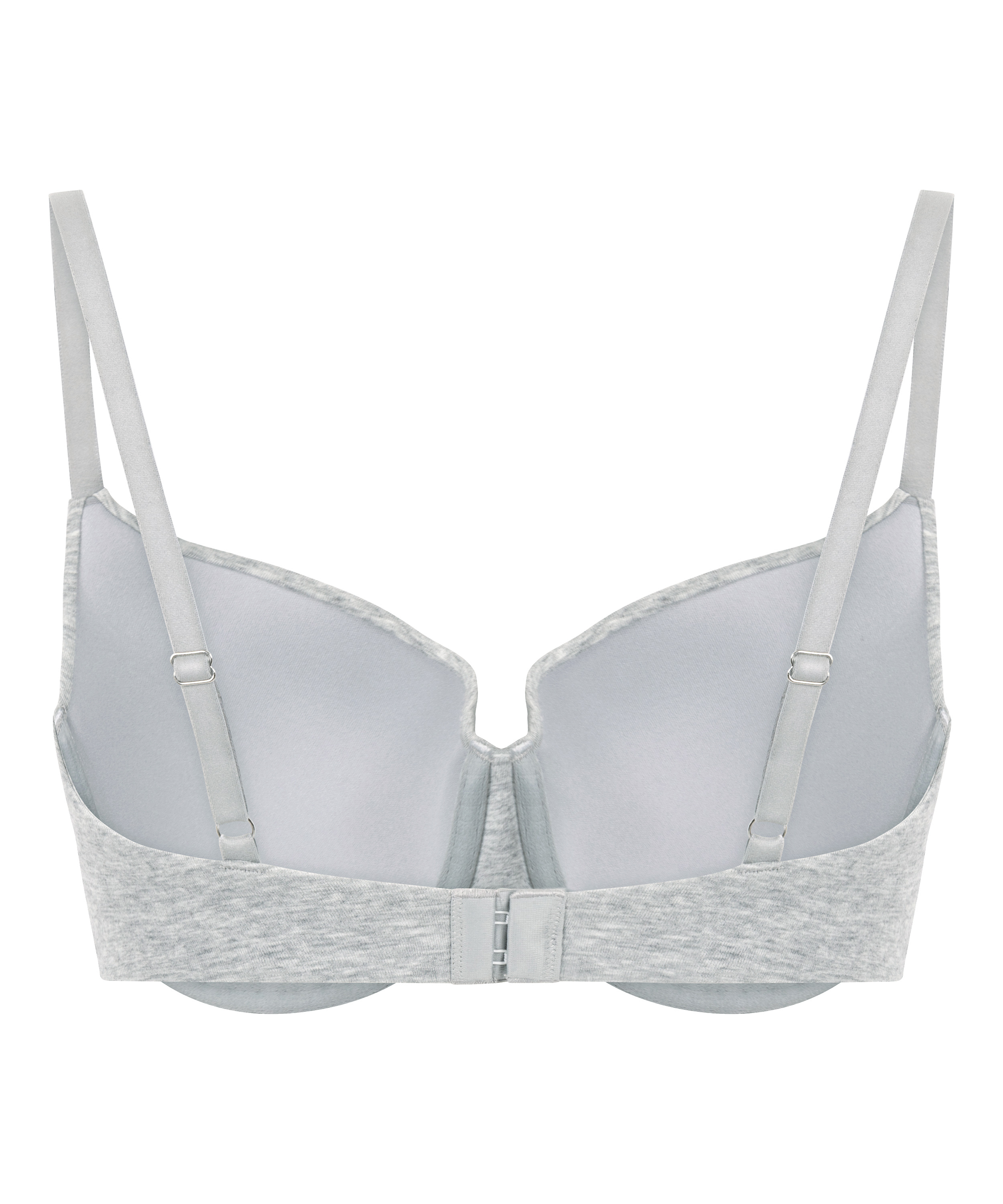 Cotton Padded Underwired Bra, Grey, main