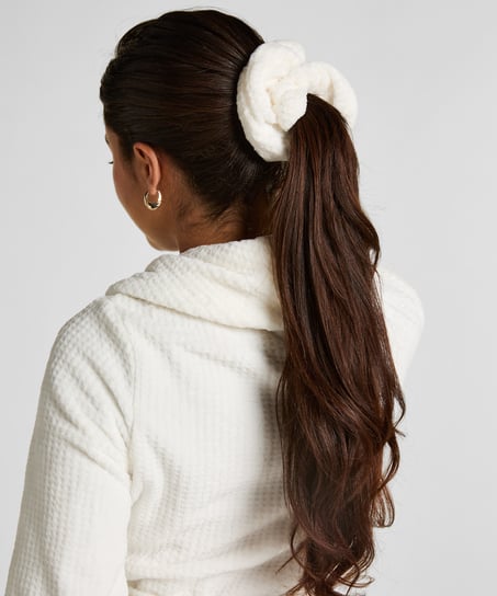 Headband and Scrunchie, White