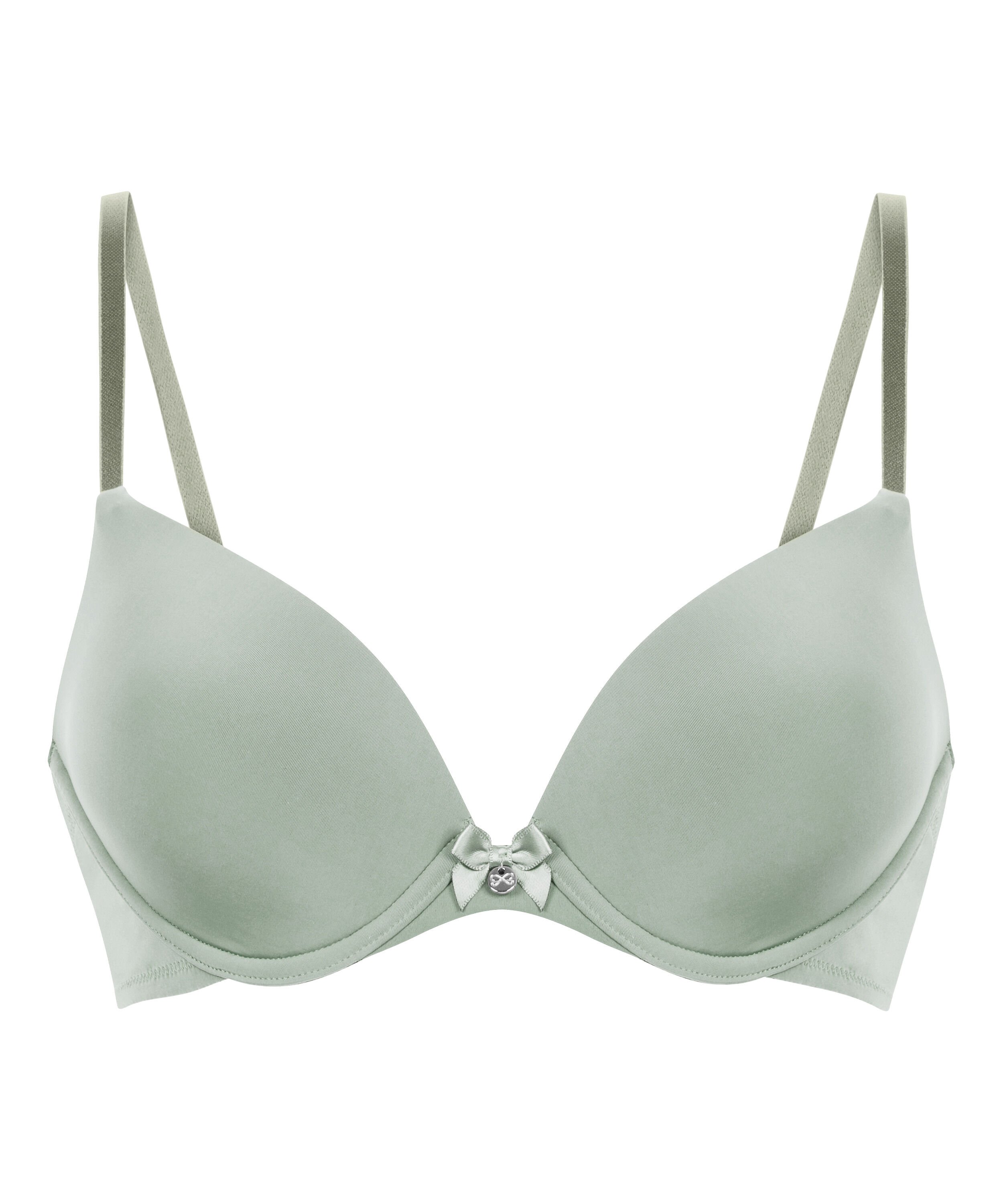 Plunge Padded Underwired Bra, Green