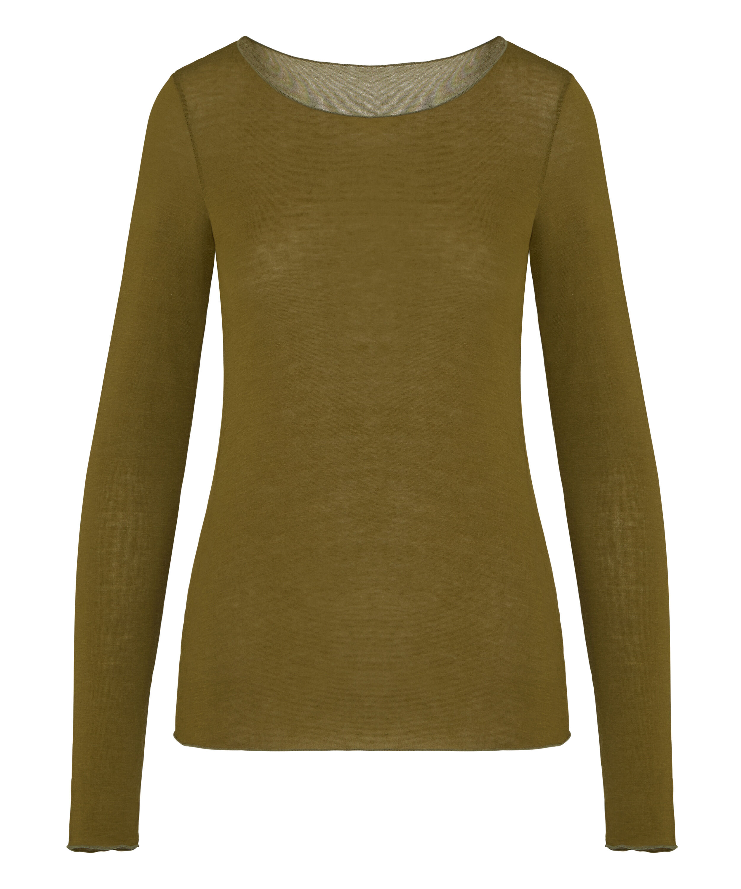 super soft Boatneck shirt with Cashmere, Green super soft Boatneck shirt with Cashmere, Green