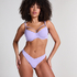 Scallop Padded Underwired Bikini Top, Purple