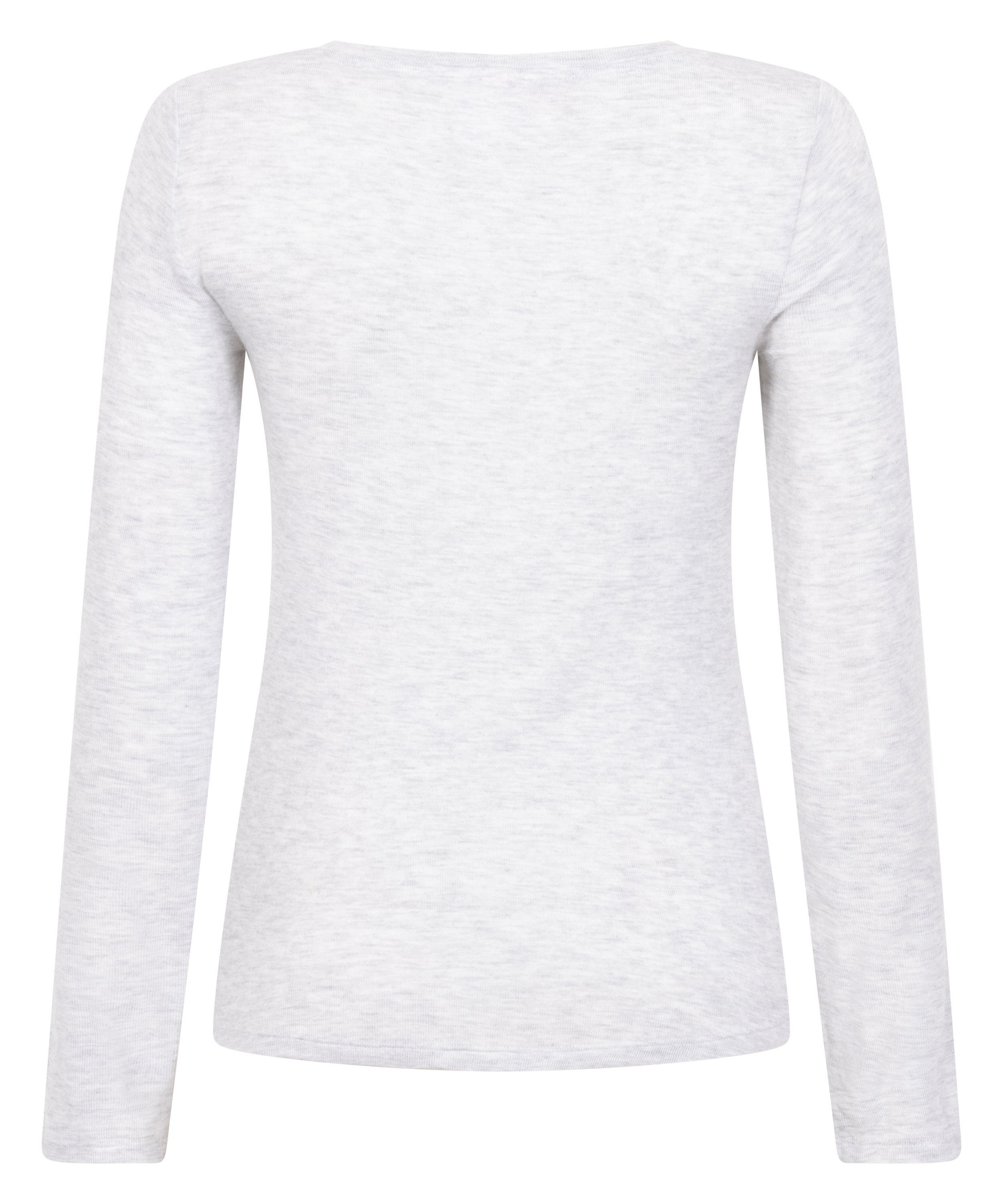 Long-Sleeved Pyjama Top, Grey, main