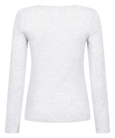 Long-Sleeved Pyjama Top, Grey