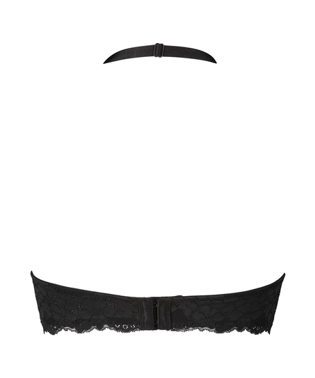 Rosalyn Padded Halter Bralette, Black