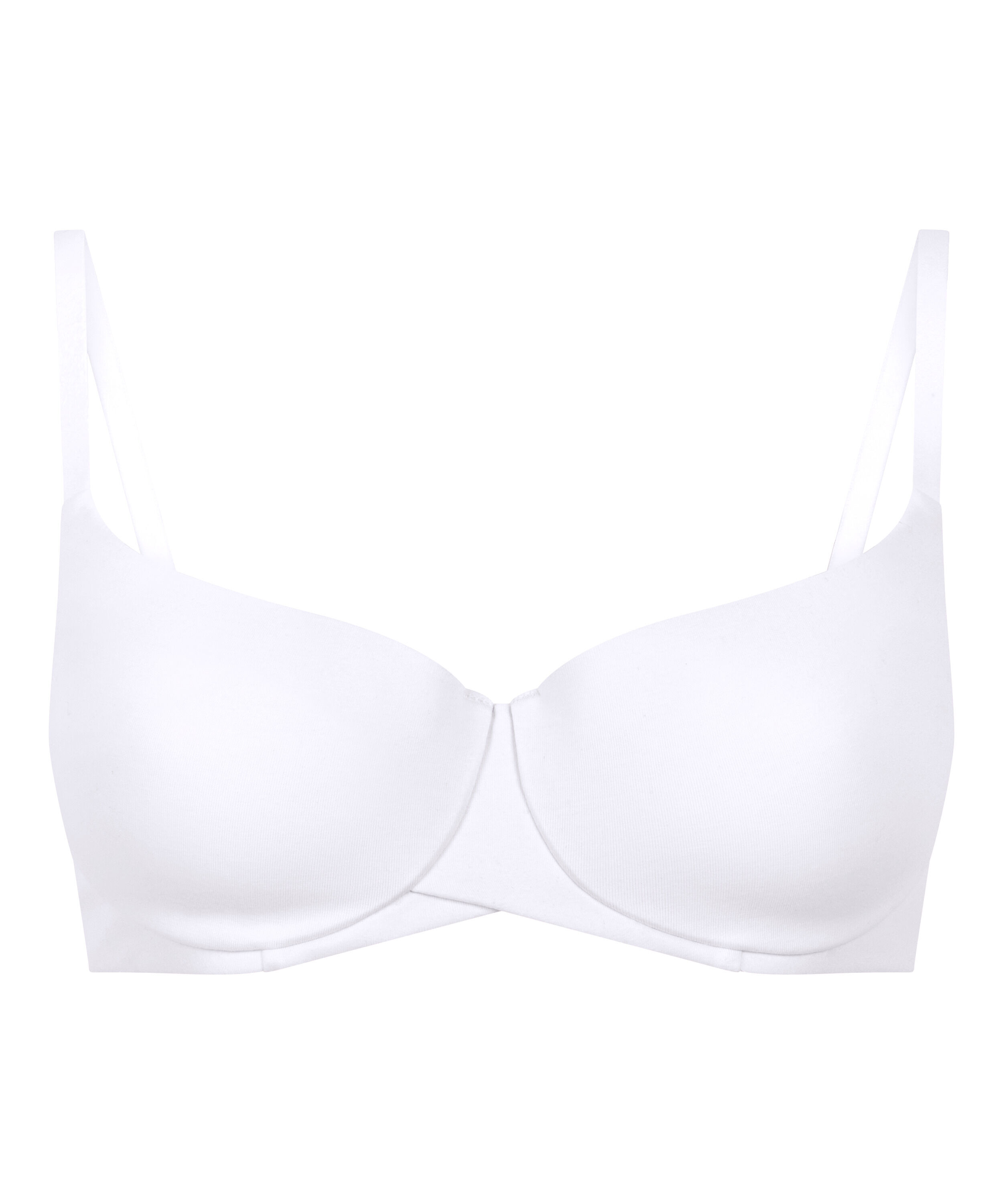 Cotton Padded Underwired Bra, White
