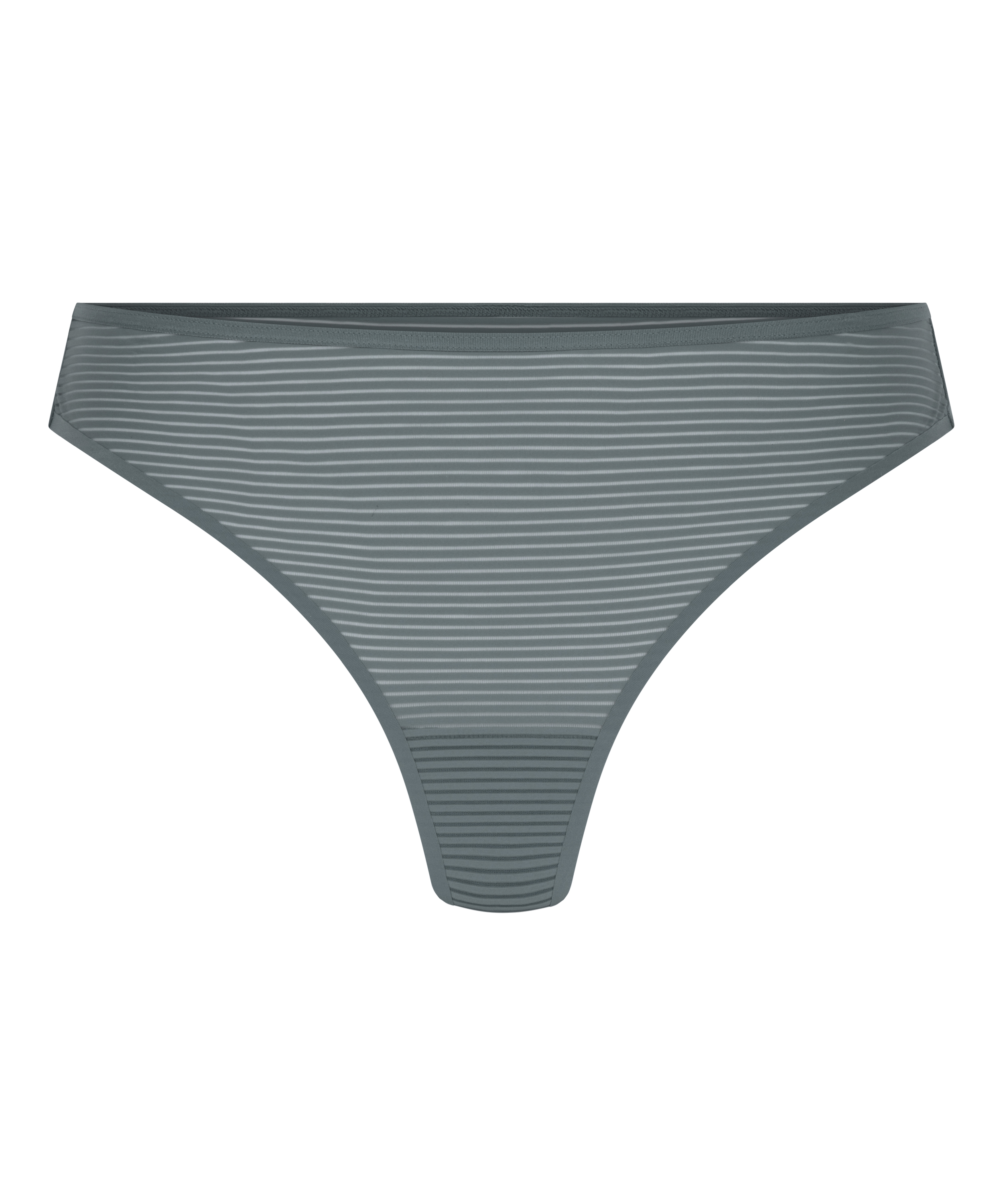Invisible thong Stripe mesh , Grey, main