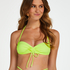 Glow rushed bikini crop top, Yellow