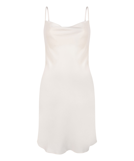 Slipdress Satin Minimal, White