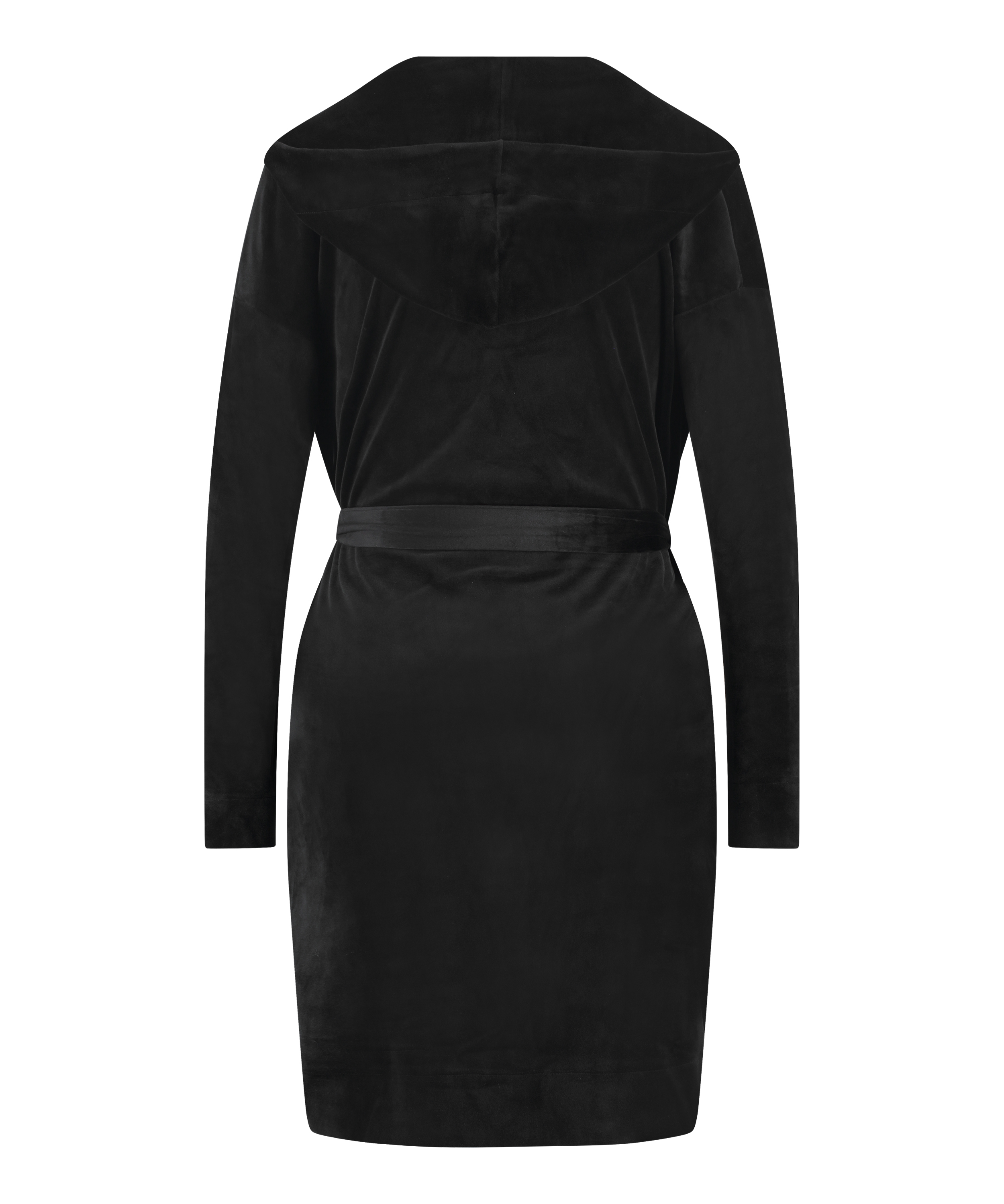 Velours Bathrobe, Black, main