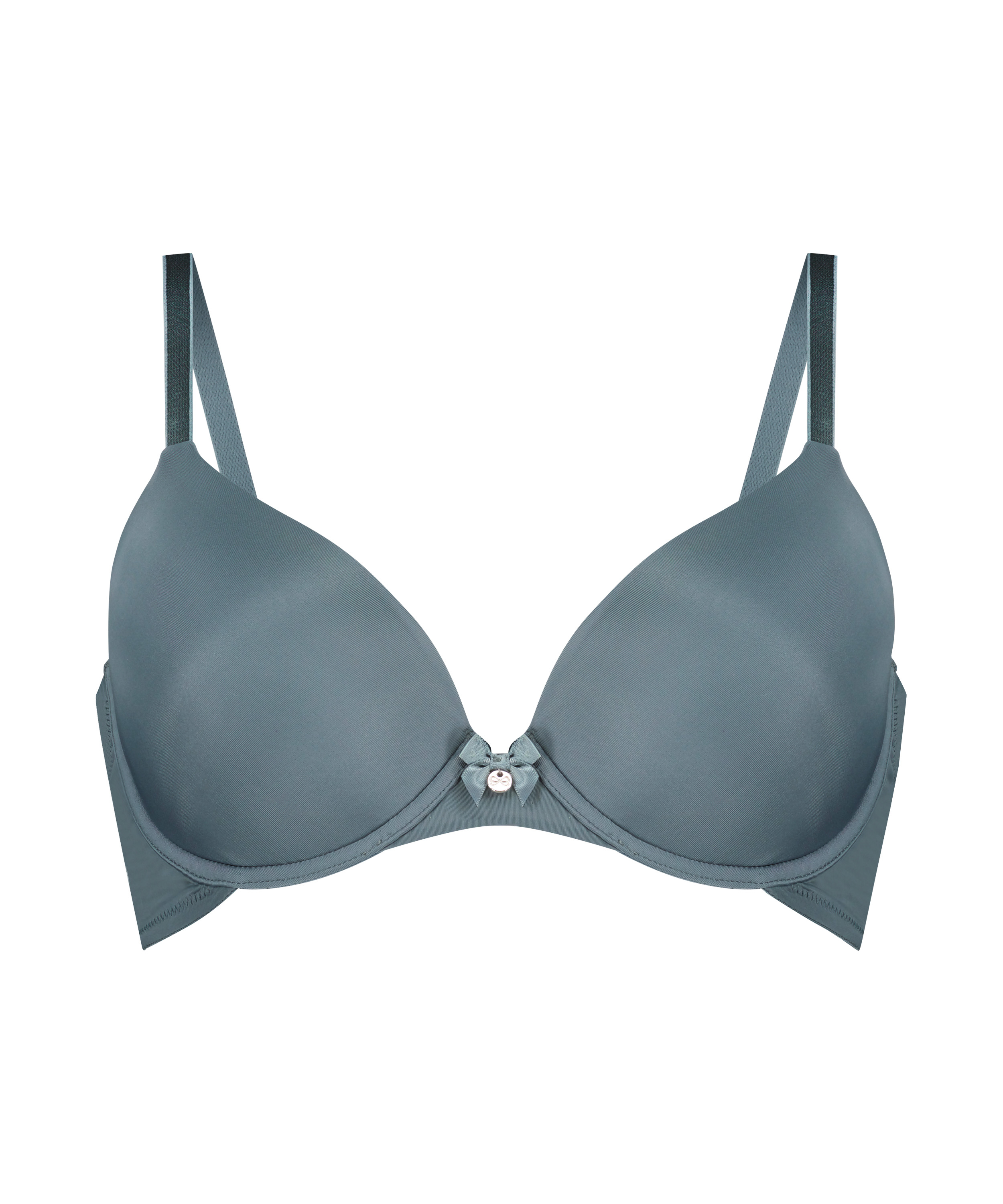 Plunge Padded Underwired Bra, Blue, main