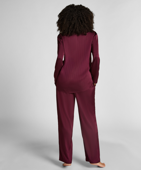 Satin Pinstripe Trousers, Purple