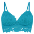 Shiloh Padded Non-wired Longline Bra, Blue