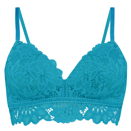 Shiloh Padded Non-wired Longline Bra, Blue