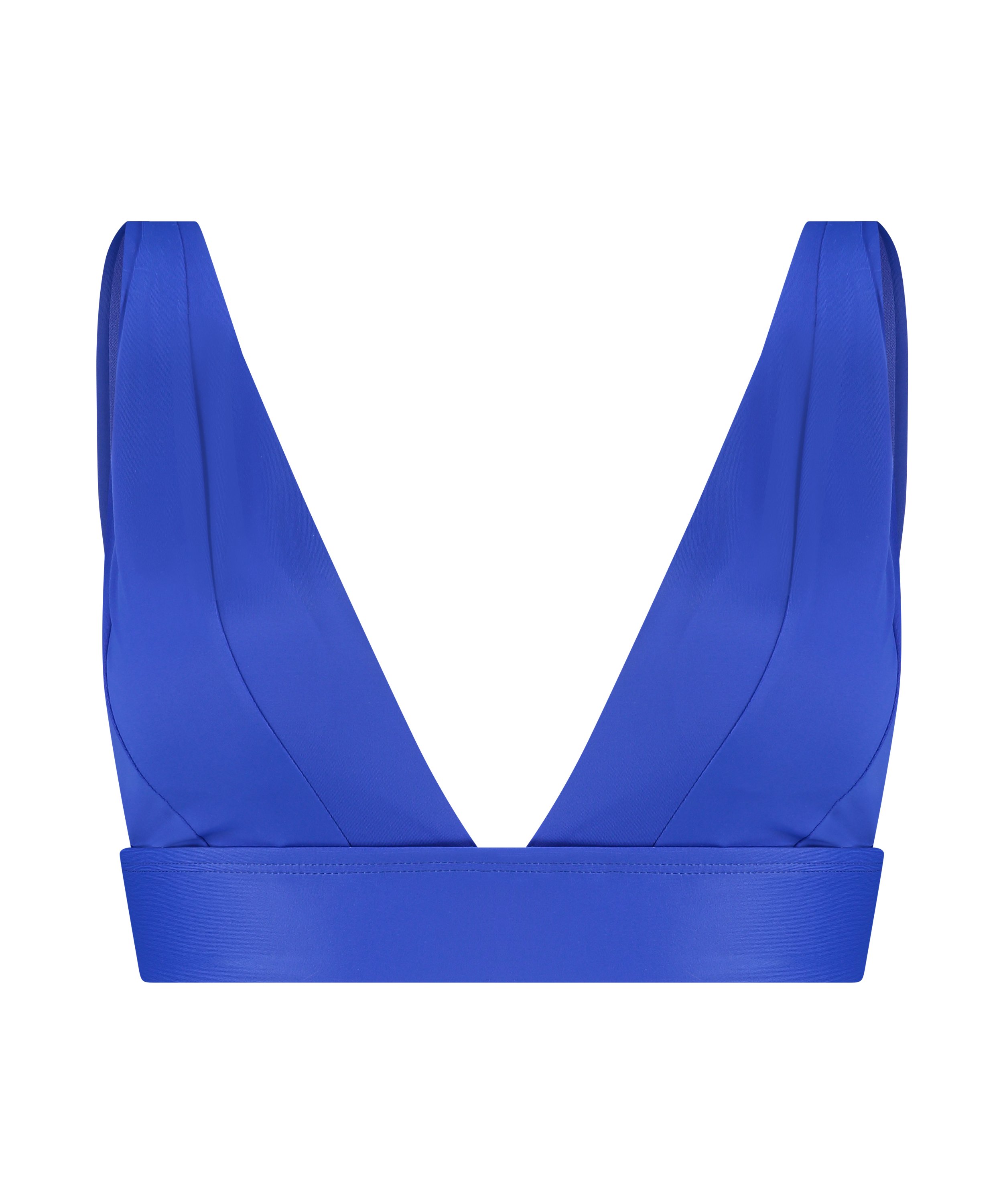 Deluxe Triangle Bikini Top, Blue, main