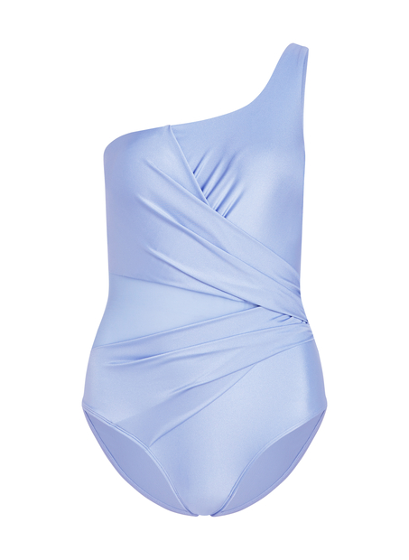 Shaping Shell Mesh Swimsuit, Blue