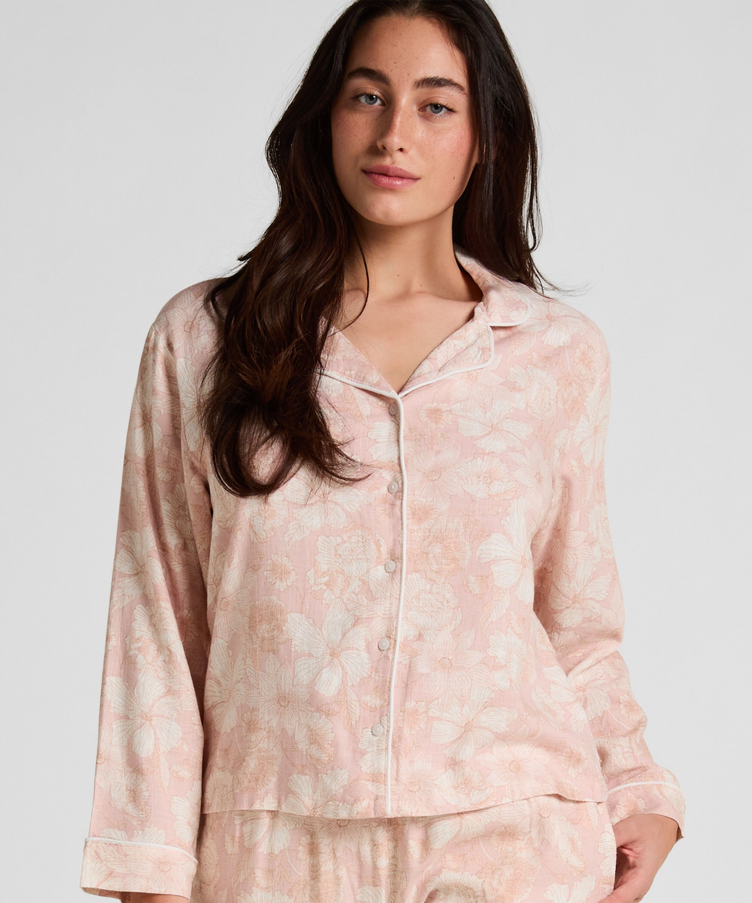 Flower Linen Jacket, Pink Flower Linen Jacket, Pink