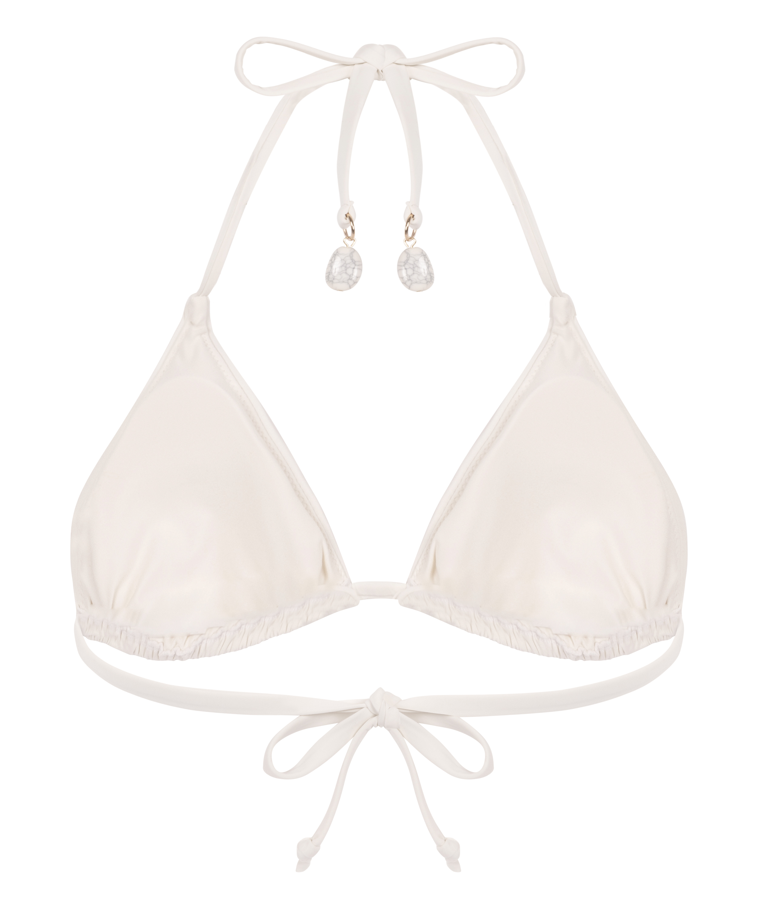 Giselle Triangle Bikini Top, White, main