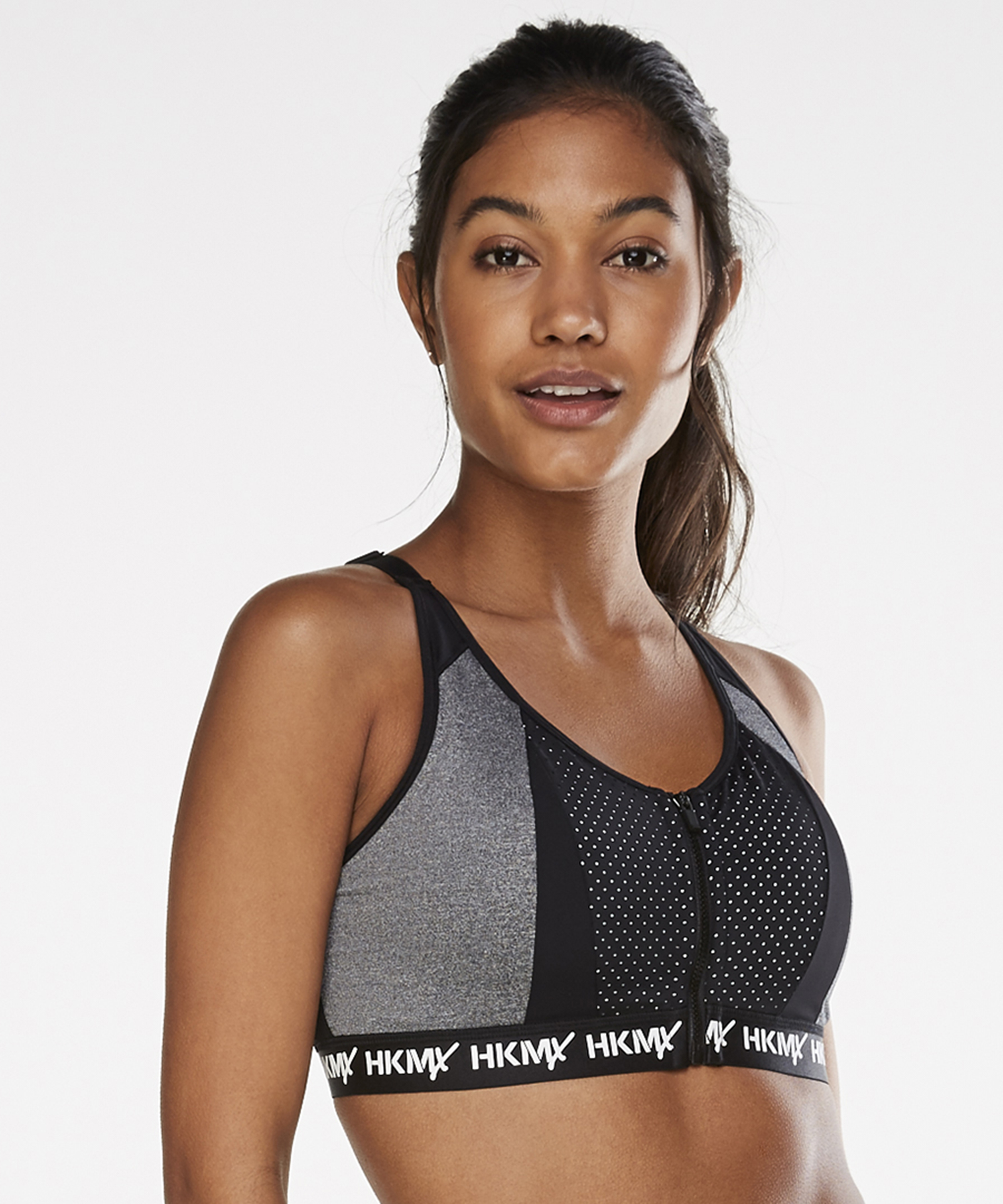 HKMX Sports bra The Pro Level 3, Grey, main