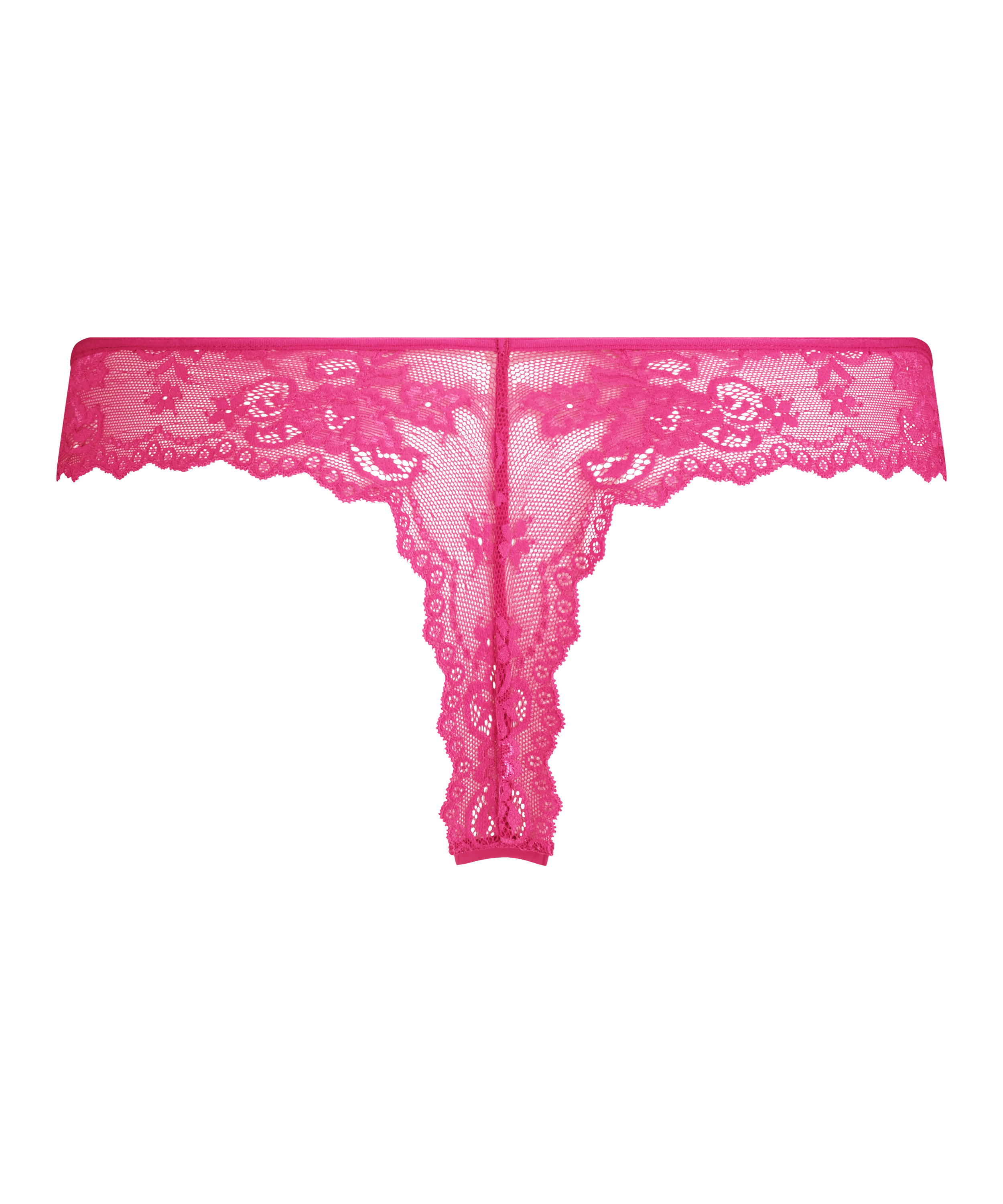 Lace Back Invisible Thong, Pink, main