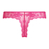 Lace Back Invisible Thong, Pink
