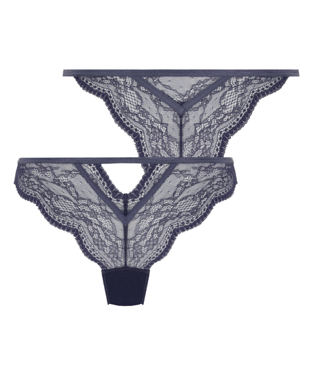 2-pack Isabelle Thongs, Blue