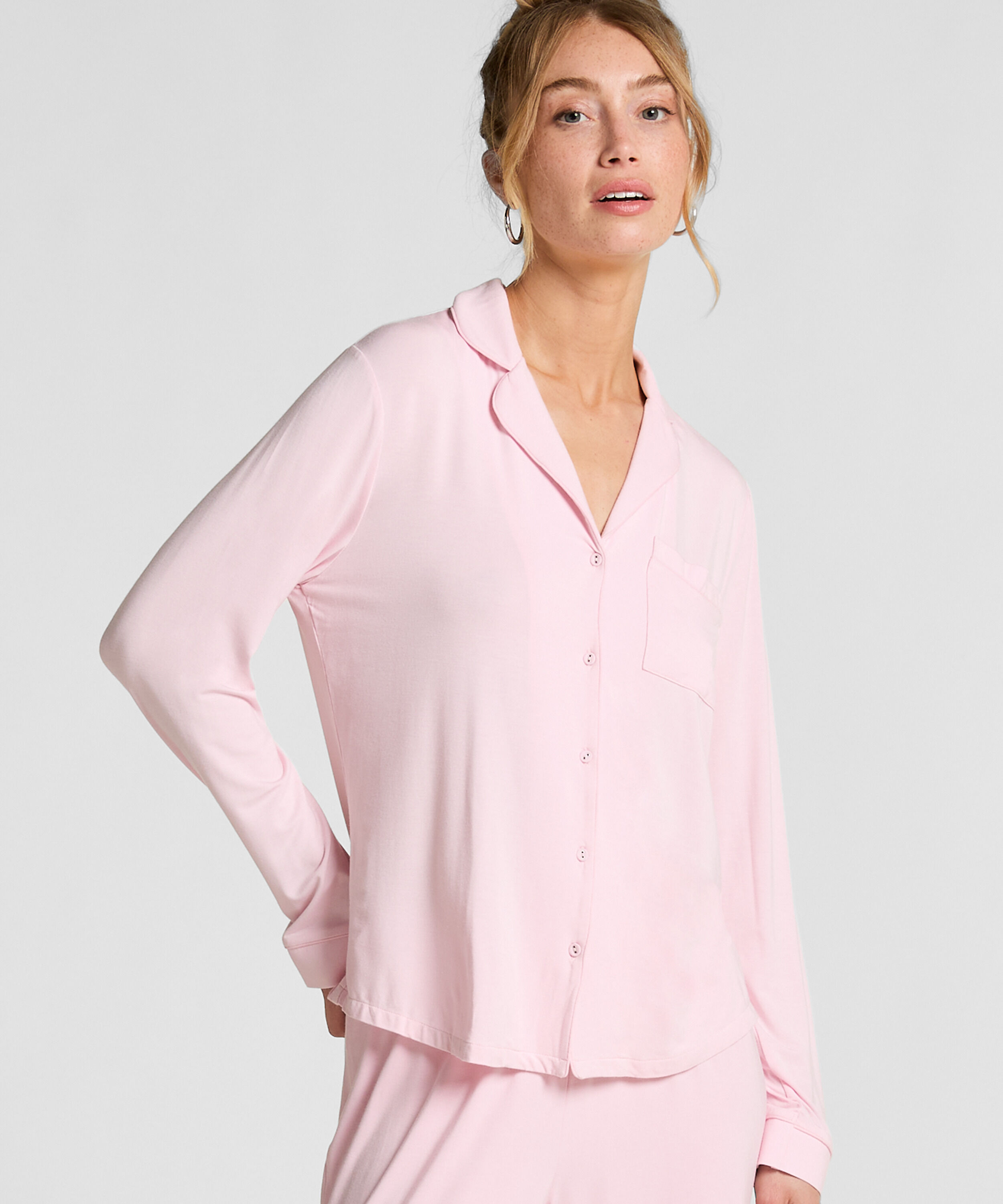 Essential Jersey Long-Sleeved Jacket, Pink Essential Jersey Long-Sleeved Jacket, Pink