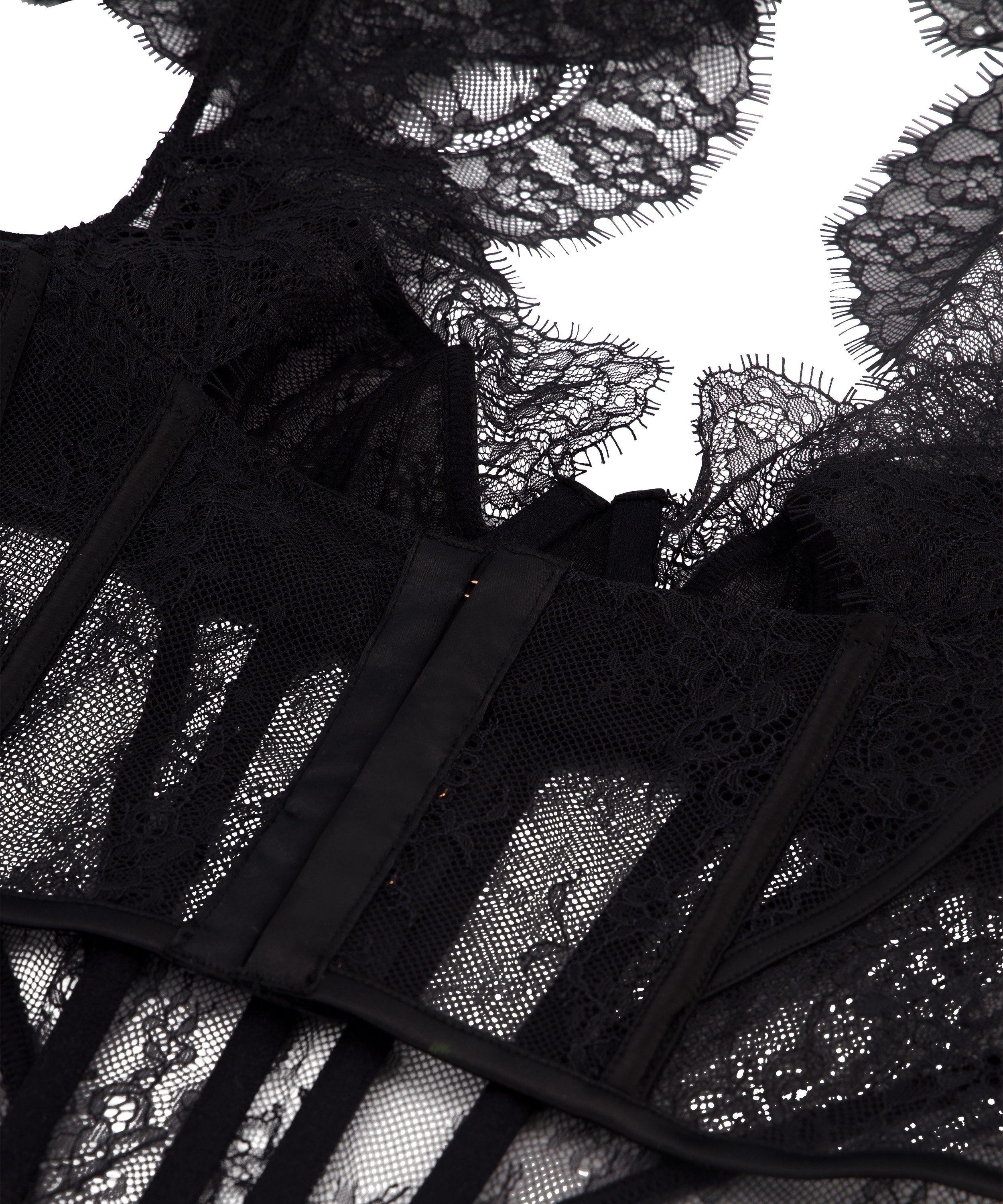 Lace Camille Top, Black, main