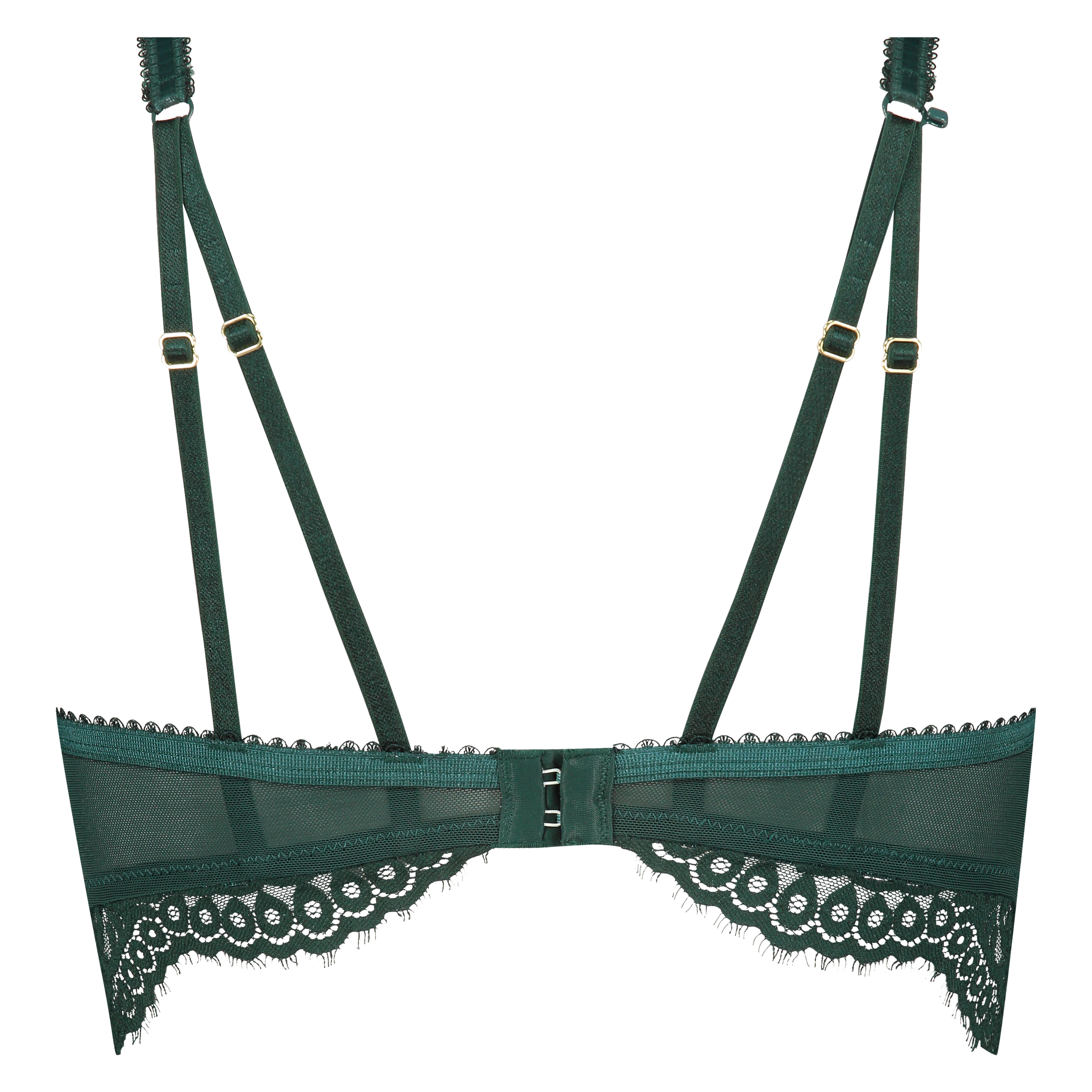 Ingrid padded push-up underwired bra, Green, main