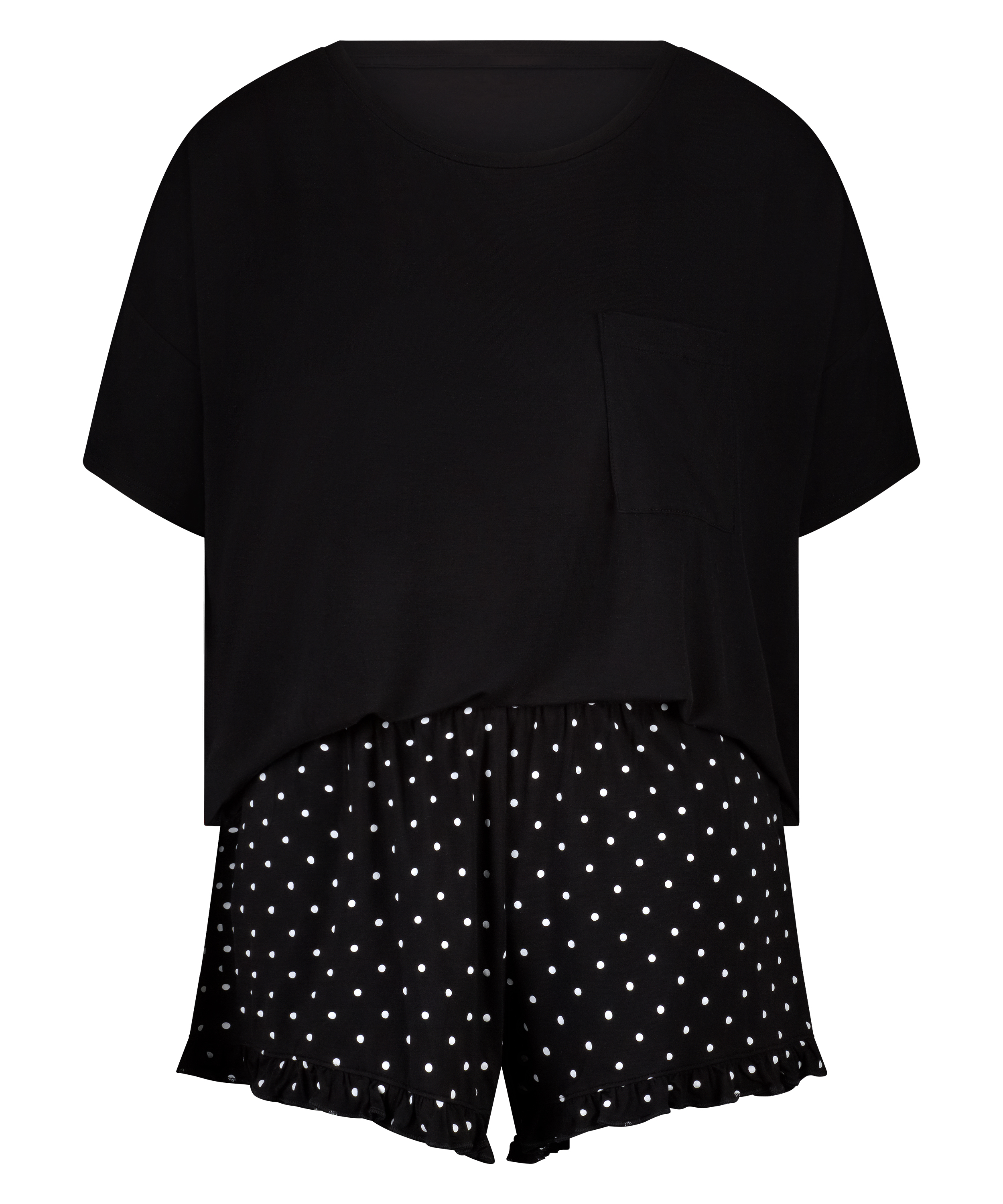 Short Pyjama Set, Black, main