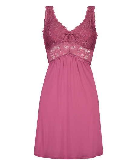 Nora Lace Slip Dress, Pink