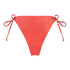 Luxe Cheeky Tanga Bikini Bottoms, Red