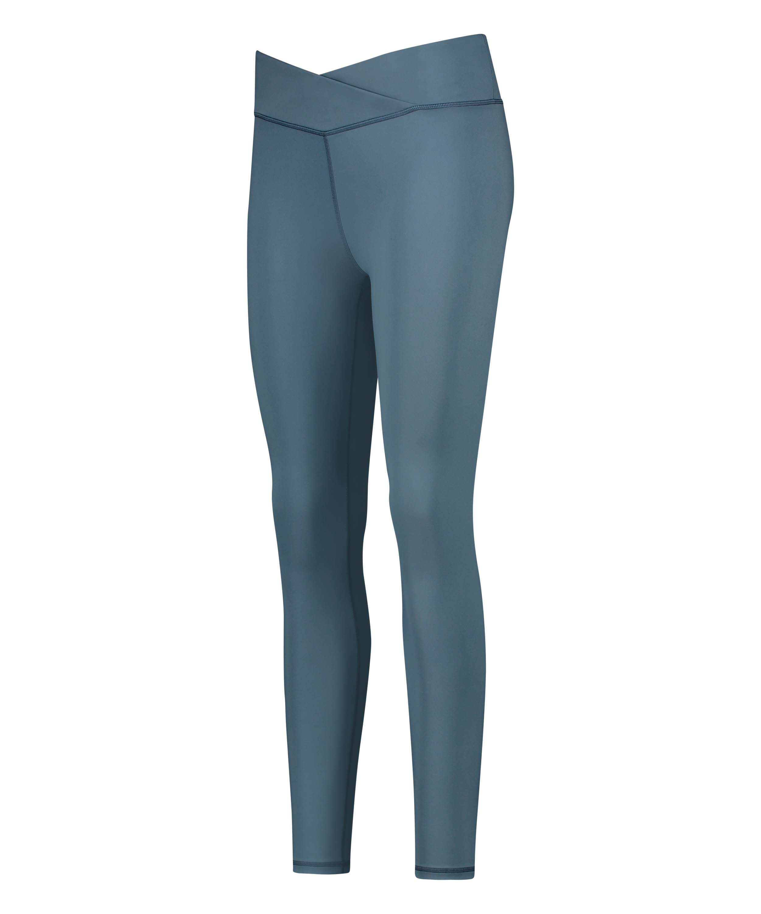 HKMX Crossed High Waisted Leggings, Blue, main