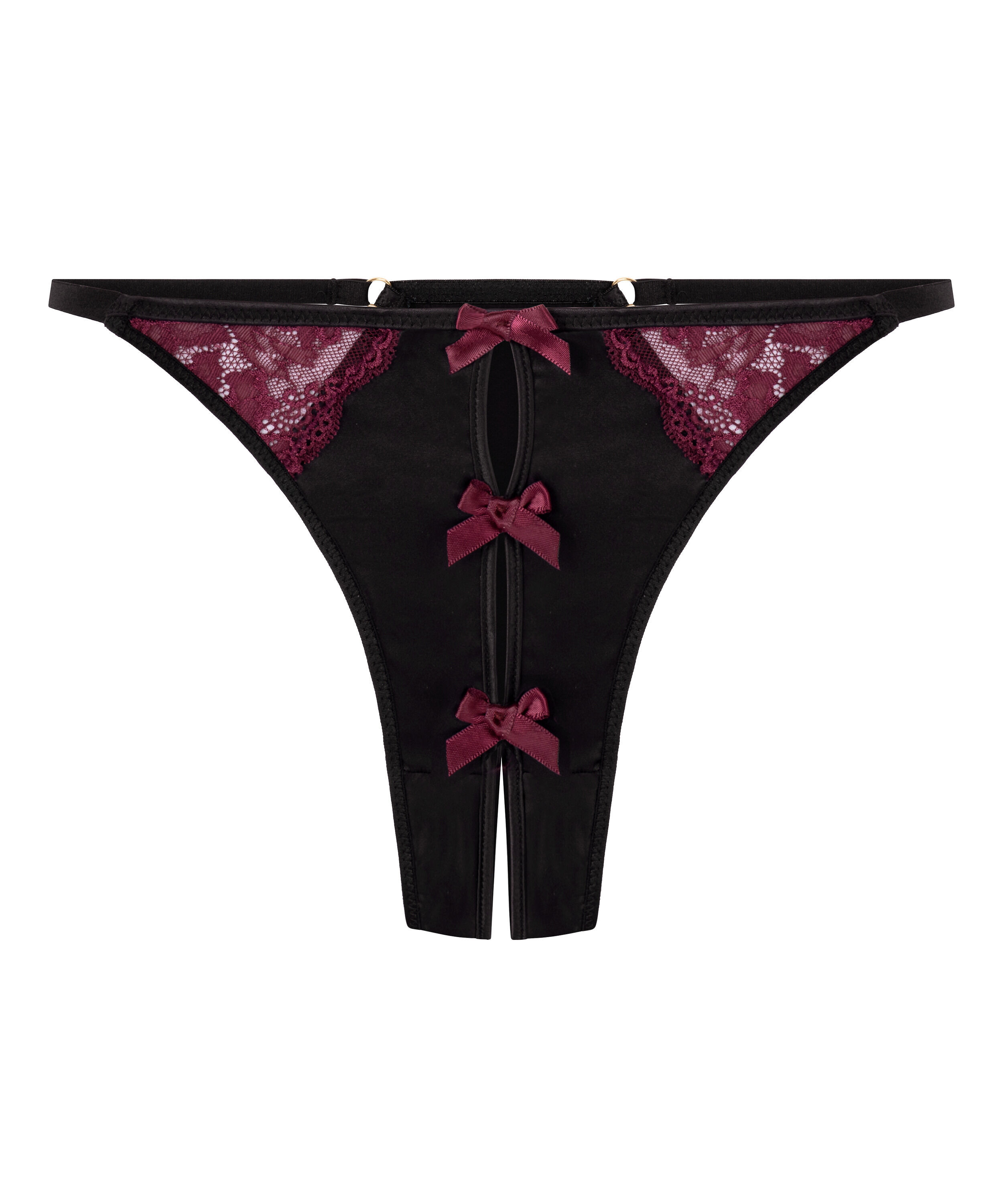 Ambra Highleg Thong, Black