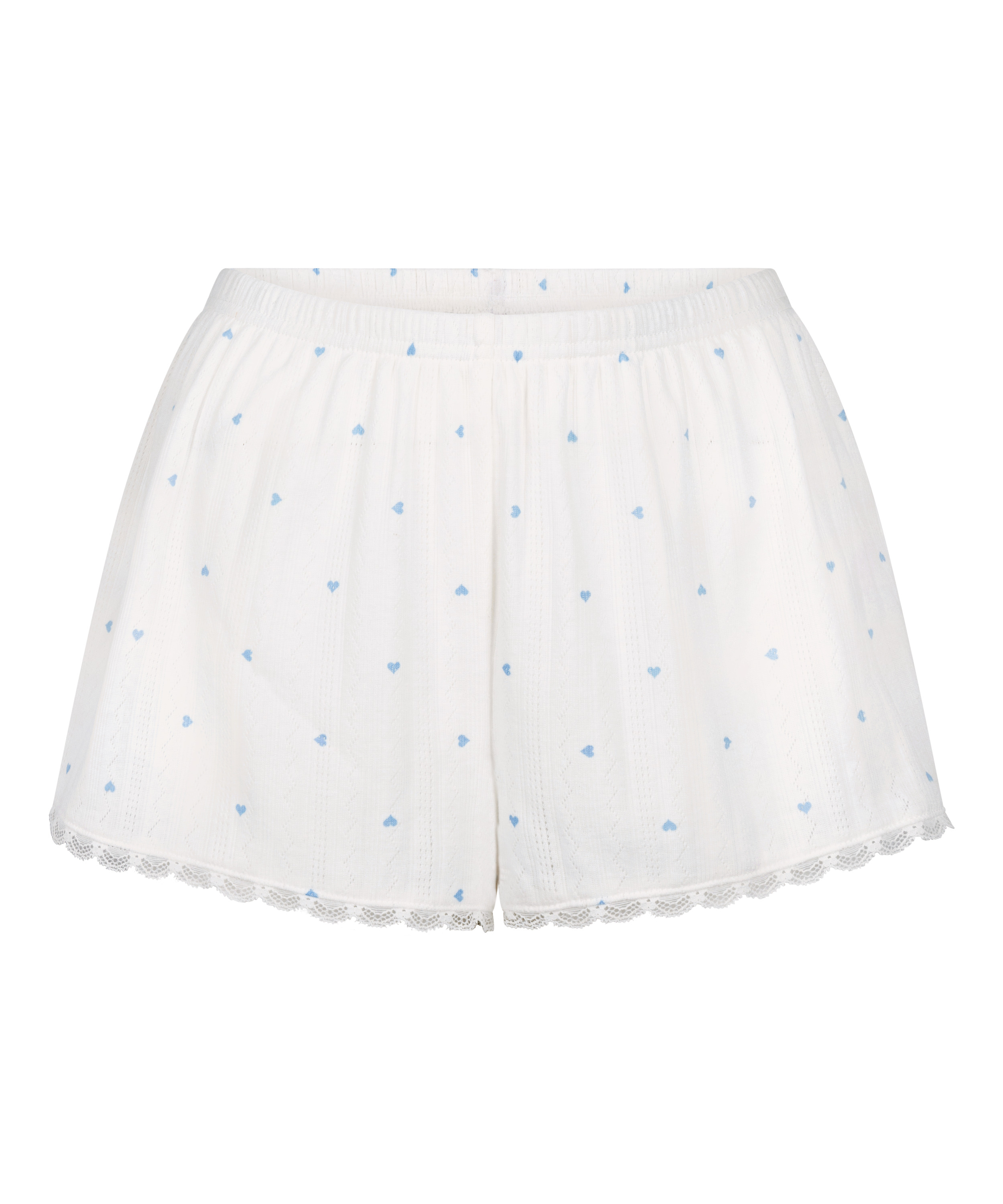 Pointelle Pyjama Shorts, Blue, main