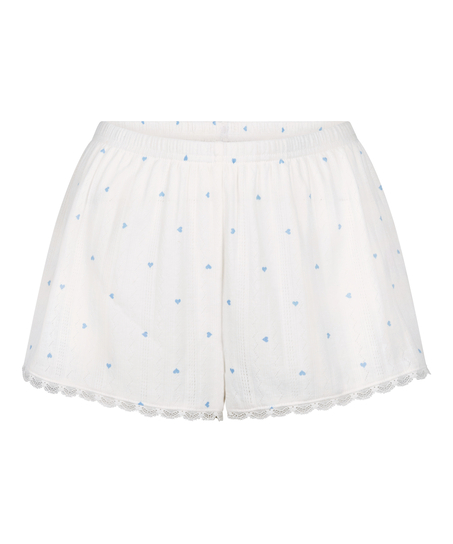 Pointelle Pyjama Shorts, Blue