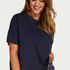 Loose-Fitting Short-Sleeved Pyjama Top, Blue