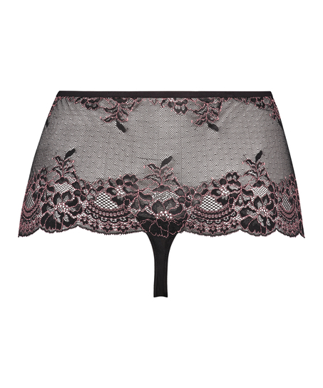 Doriane Curvy Thong Boxers, Black