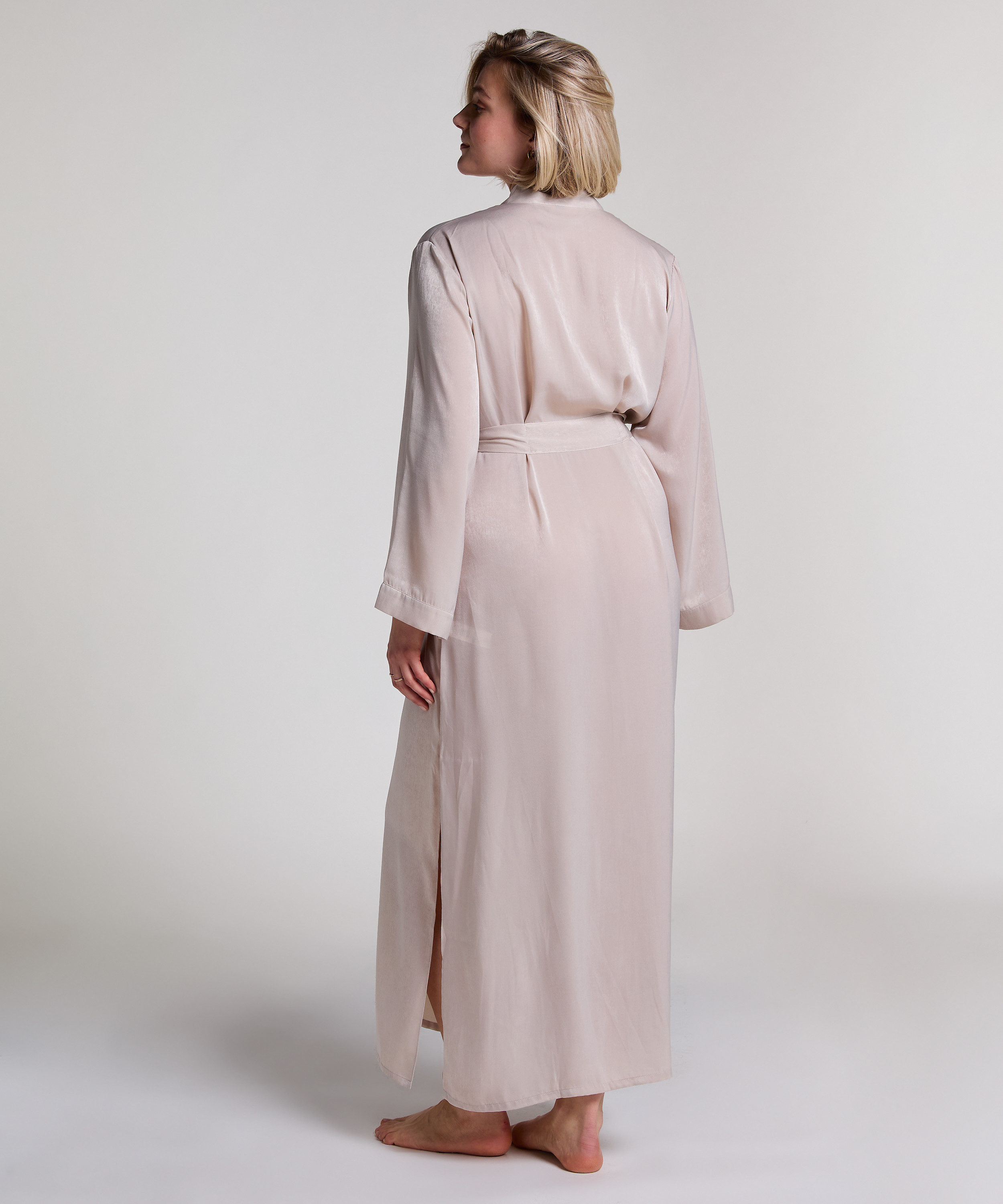 Satin Kimono, Beige, main